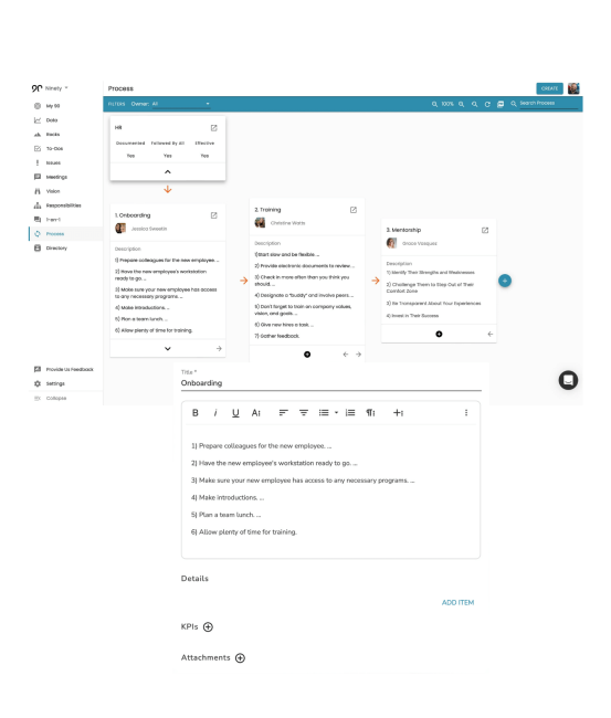 Système opérationnel d’entreprise 7 Optimisation des processus d'affaires