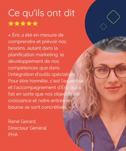 Nos succès 8 Témoignage d'un client de ACXION PME, Premier Health of America, Une entreprise en bourse de Blainville