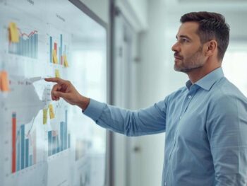 Un homme d'affaires réfléchi devant les résultat de son diagnostic organisationnel {{brizy_dc_image_alt entityId=